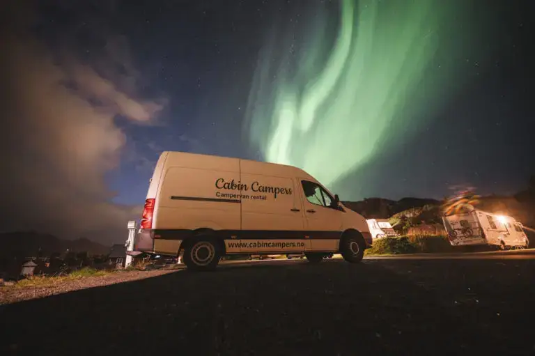 Northern lights and a campervan